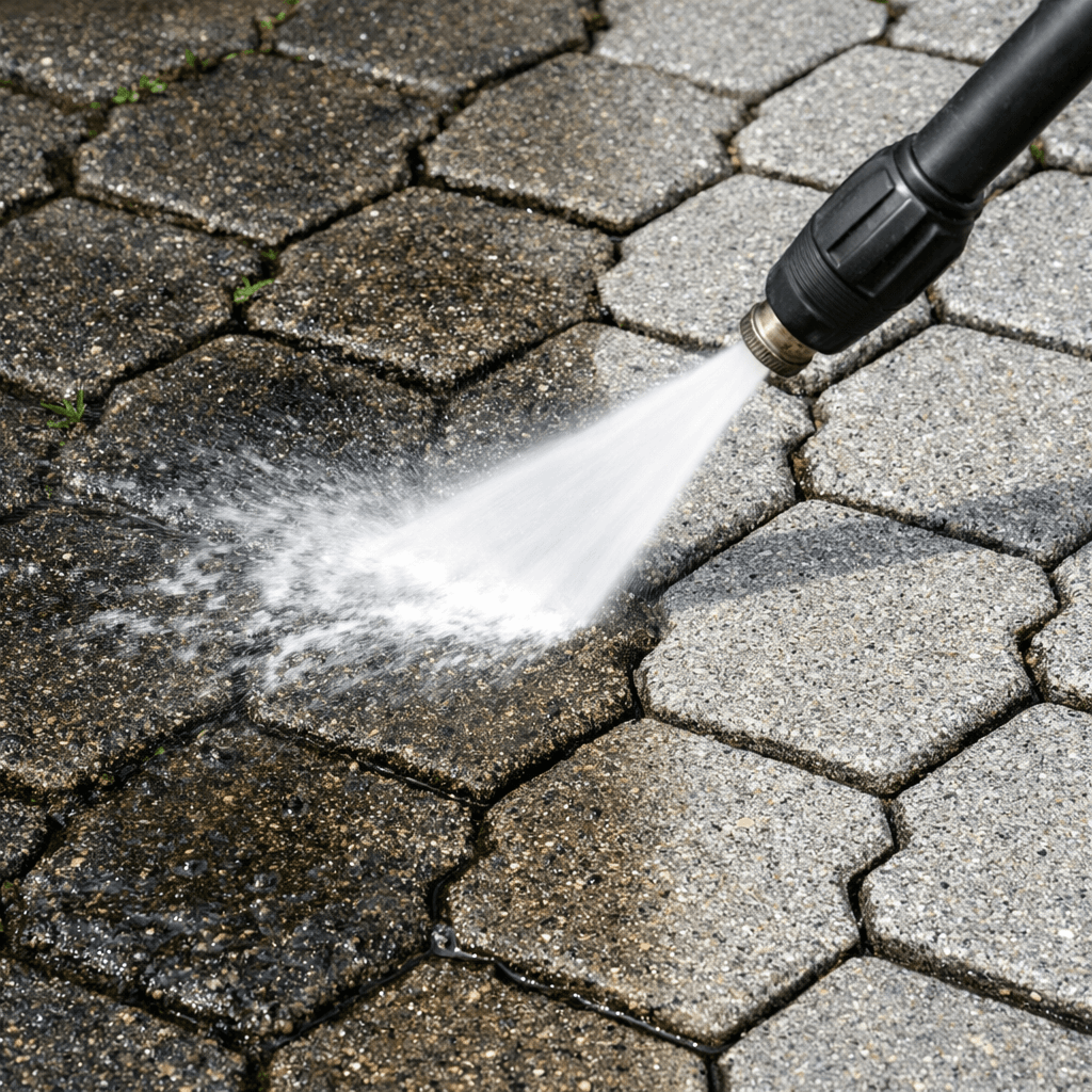 Čistenie fasád, striech, zámkových dlažieb